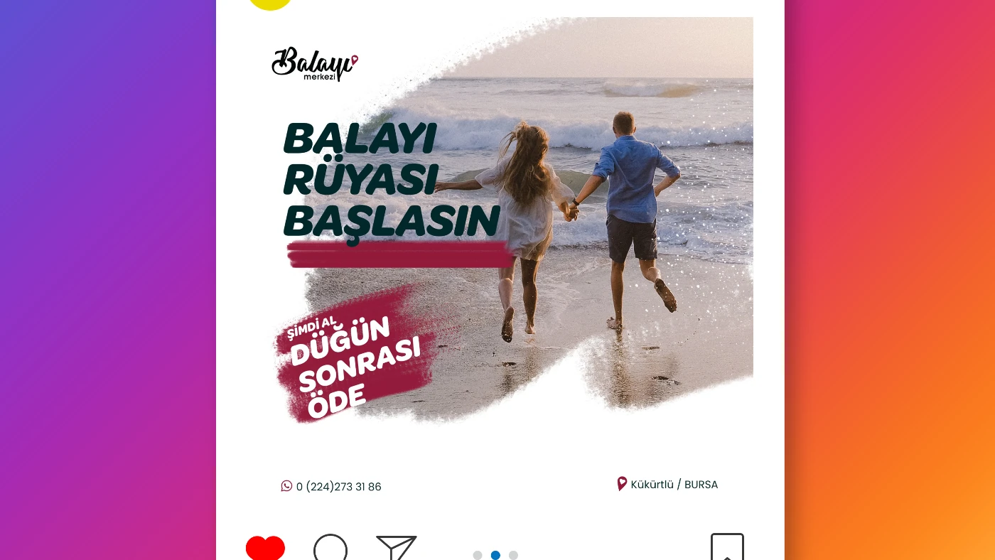 Balayı sosyal medya kampanya tasarımı
